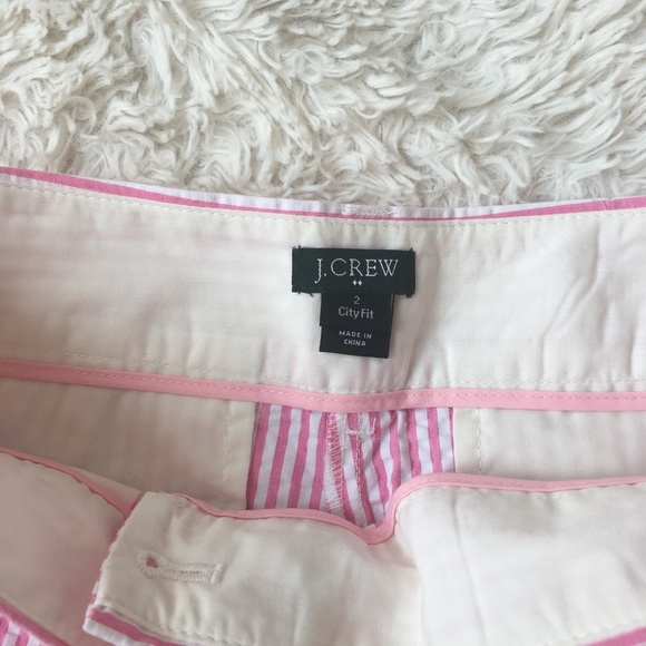 NWOT J.Crew: City Fit Seersucker Striped Shorts - Picture 5 of 6
